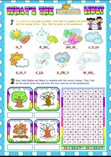 The weather worksheets for kids