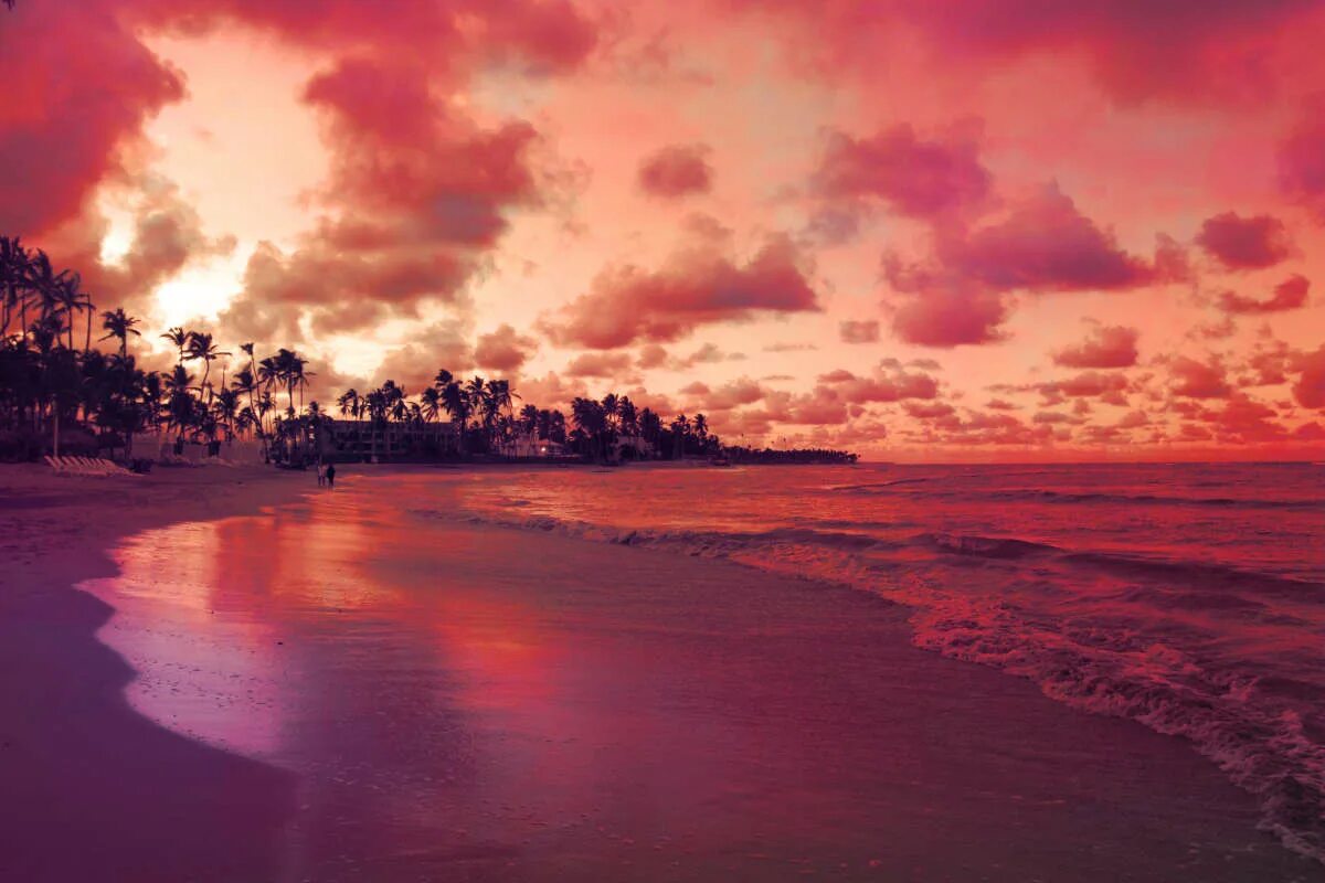 малиновый закат канары