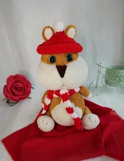 Плюшевый хомяк крючком