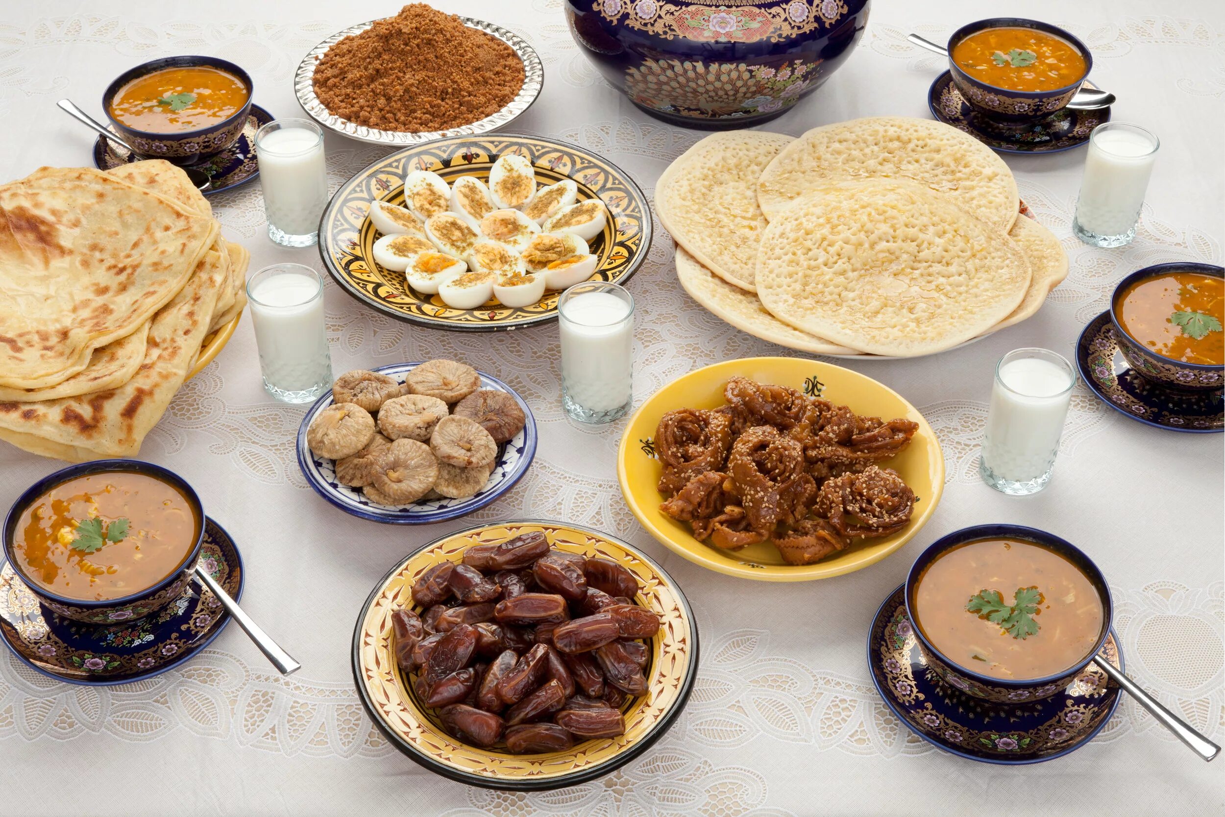 Ночь перед уразой. Пост Рамадан ифтар. Рамадан сухур. Традиционная еда Ислама. Мусульманская кухня.