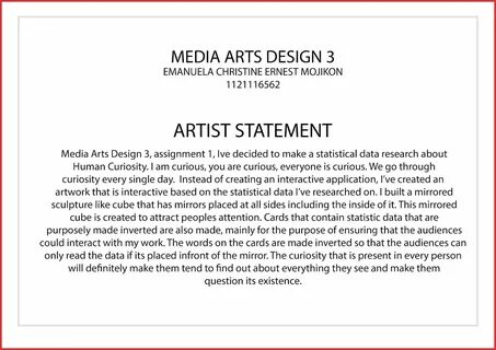 Artist's statement