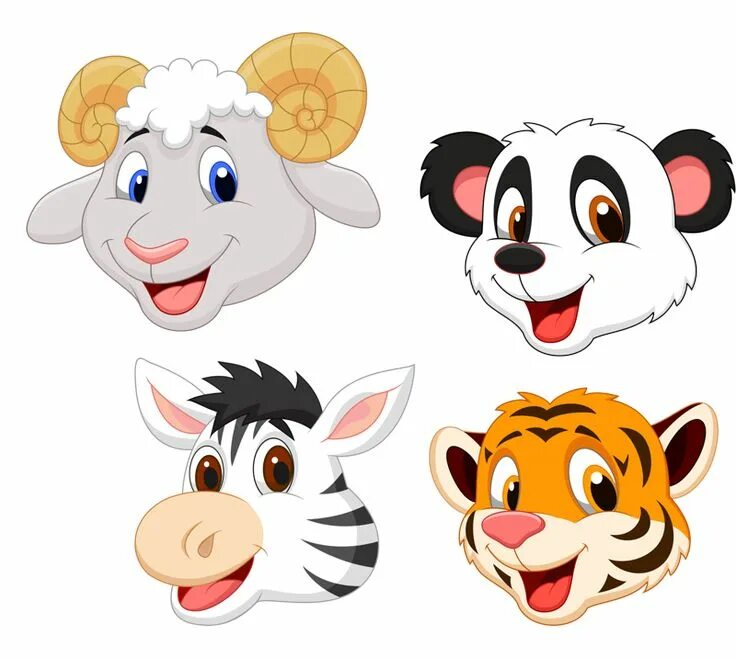 Cute Colorful Exotic Animals Collection Stock Vector - Illustration of calf, exo