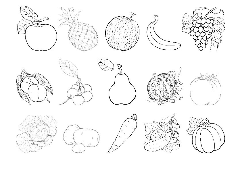 Шаблоны овощей и фруктов. Овощи и фрукты для раскрашивания. Овощи и фрукты раскраска для детей. Фрукты для распечатки. Раскраски фрукты и овощи и ягоды.