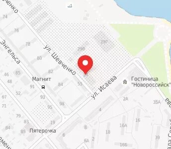 Карта улицы шевченко