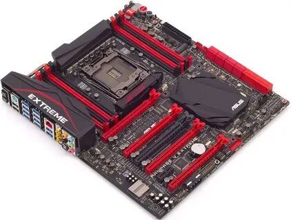 Красная материнская плата asus