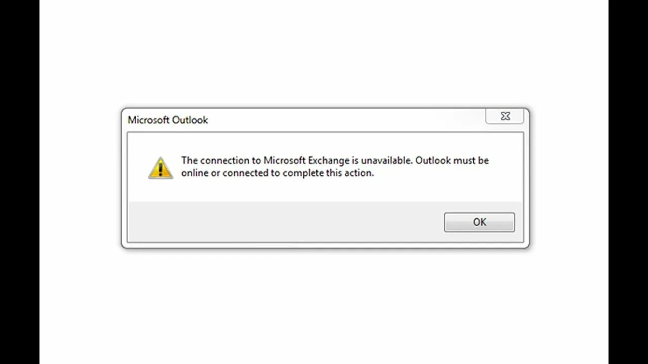 Connection exchange. The connection to Microsoft Exchange is unavailable. Microsoft Exchange Outlook. Connection Error Outlook.