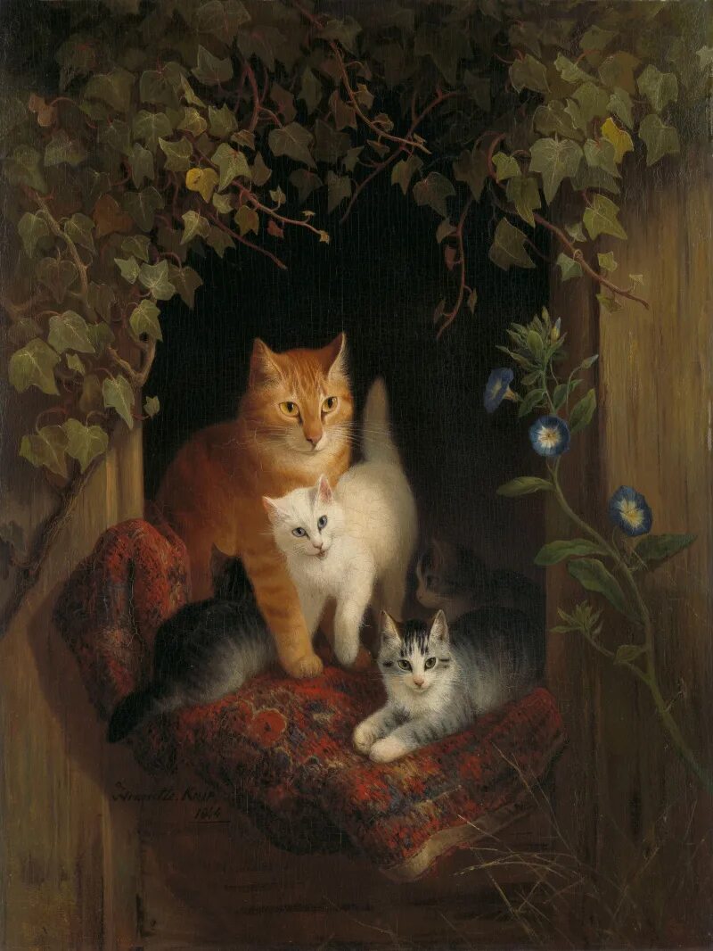 Картина котика. Художник Henriette Ronner-Knip (1821-1909. Генриетта Роннер-Книп картины. Генриетта Роннер-Книп картины с кошками. Роннер Книп кошка с котятами.