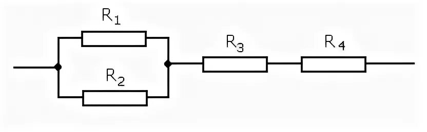 Смешанное соединение резисторов 3 резистора. Схема смешанного соединения с 3 резисторами. Схема смешанного соединения сопротивлений. Смешанное соединение проводников сопротивление.
