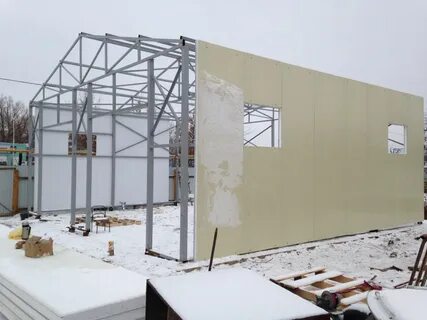 Каркас для гаража из сэндвич панелей