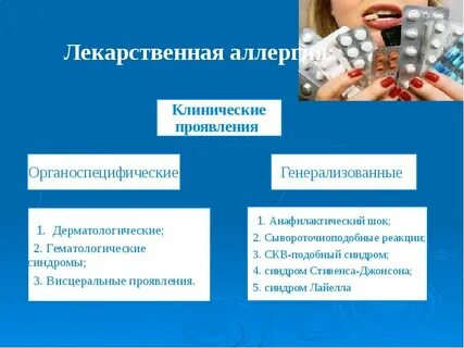 Лекарственные препараты вызывающие аллергию