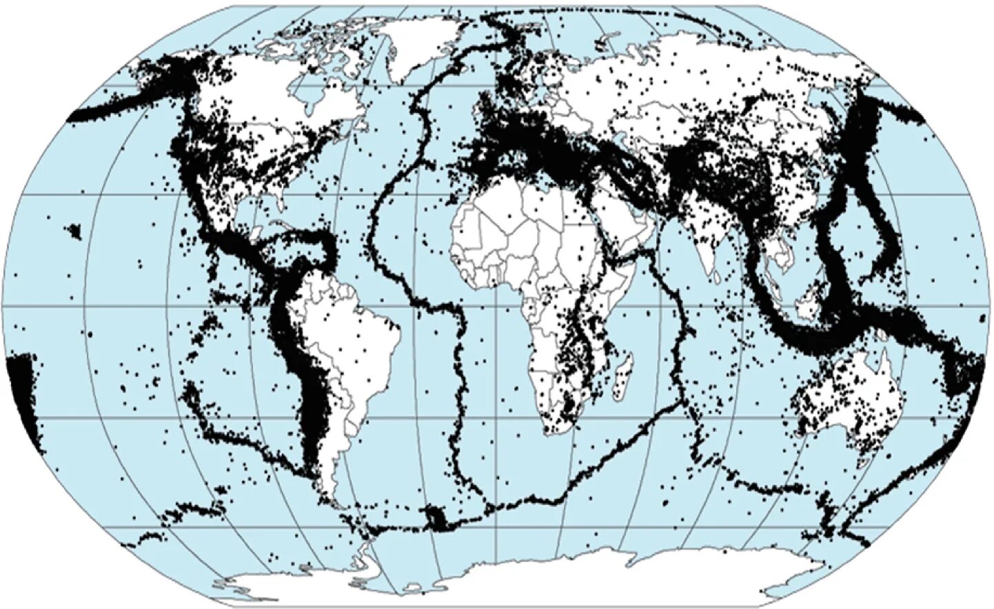 Области землетрясения. Карта распространения землетрясений. Основные зоны землетрясений на карте. Карта крупнейших землетрясений.