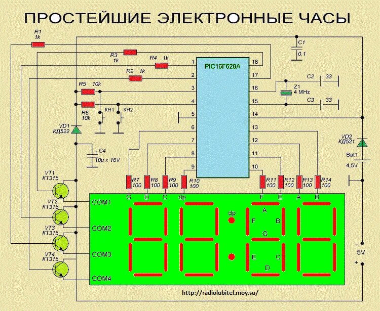 18 f lm. Электронные часы на stm8l051f3p6 микроконтроллере. Часы - будильник на микроконтроллере pic16f628a с питанием от батареек. Электронные часы на pic16f628a. Светодиодный индикатор калькулятора алс318г.