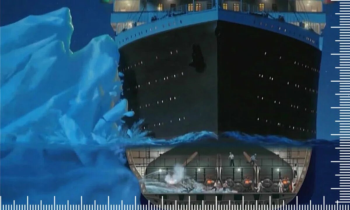 Почему не было кораблей. Титаник столкновение с айсбергом. Столкновение с айсбергом Титаник 1997. Крушение ”Титаника” в Атлантическом океане.