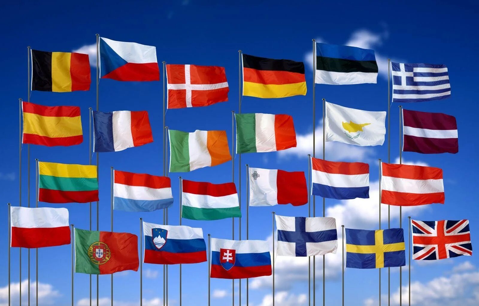 Флаги Европы. Иностранные государства. Флаги европейских государств.
