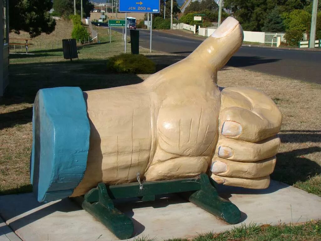 Big thumbs up. Big things. Big objects. Big thumb can. Big object