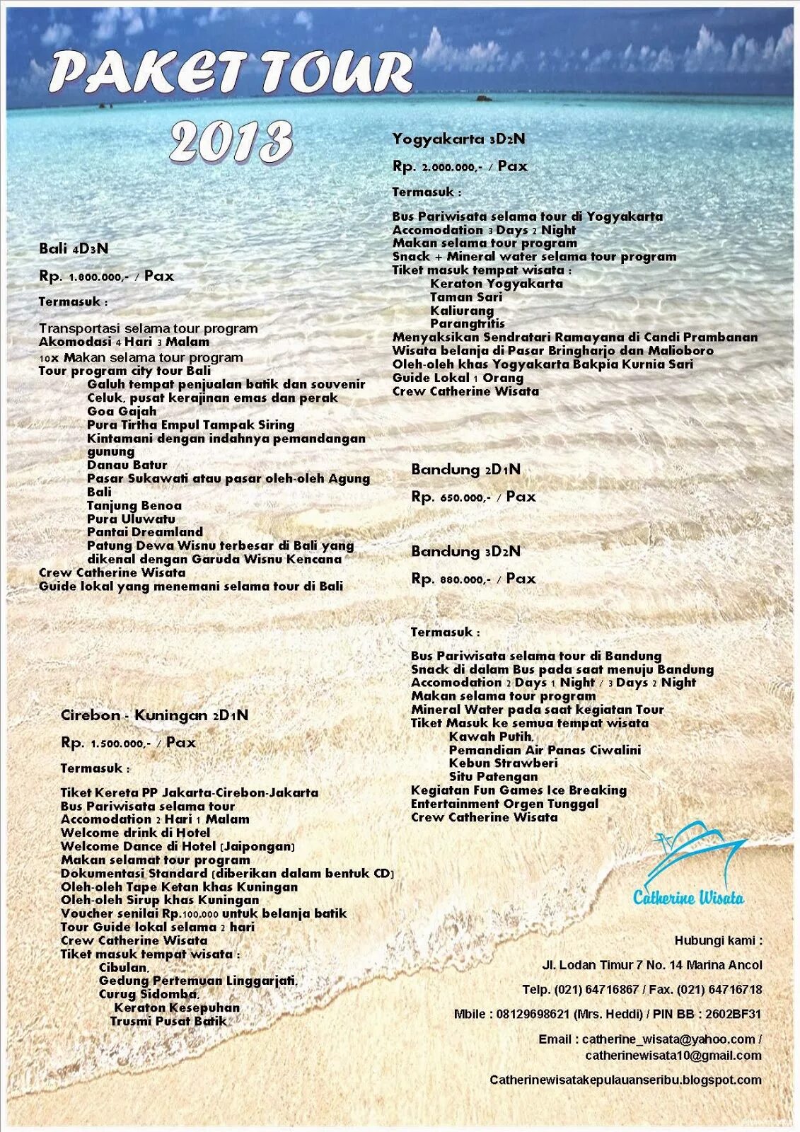 Tour program. Tour program