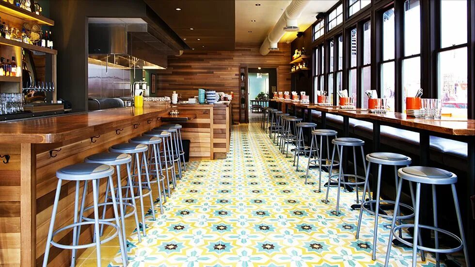 Floor ресторан. Tacolicious сан франциско ресторан. пол в кафе. кафель для ресторана. плитка в ресторане.