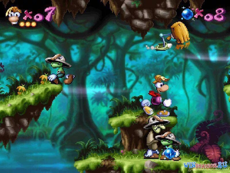 Рейман 1995. Рейман геймплей. Rayman 1995 персонажи. Rayman 1995 Gameplay. Rayman как играть вдвоем