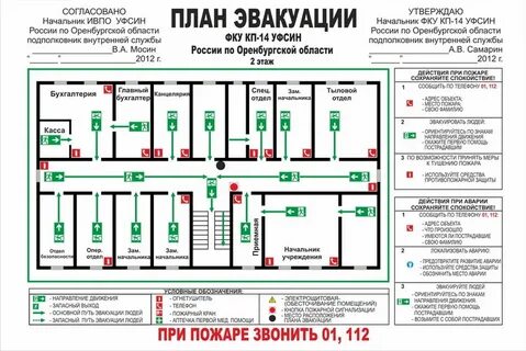 Количество планов эвакуации на этаже
