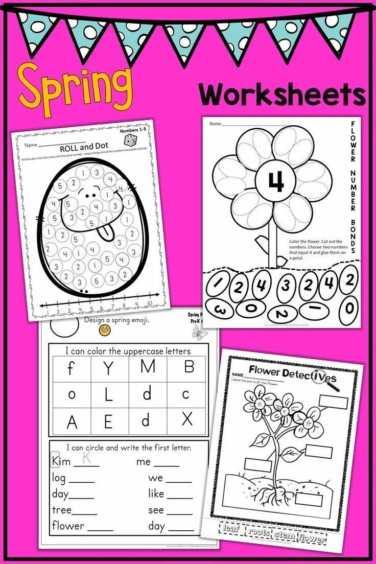 Spring worksheets for kids