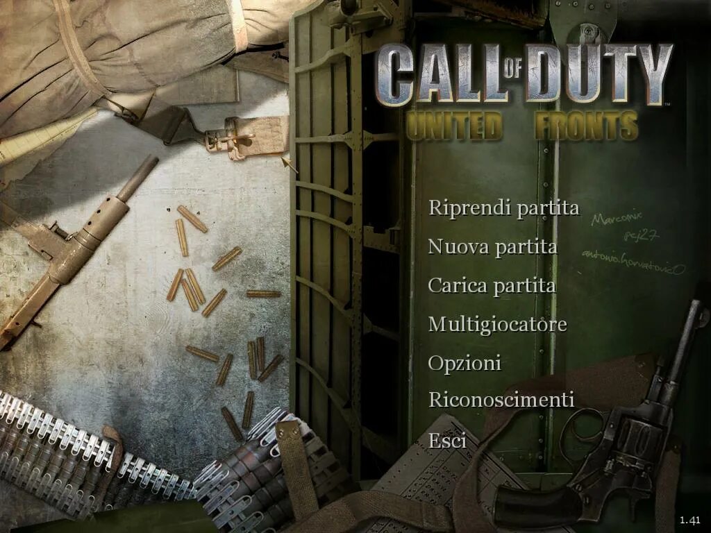 Unite fronts. Call of Duty 1 меню. Call of Duty главное меню. Call of Duty United Offensive. Call of Duty: United Offensive меню.