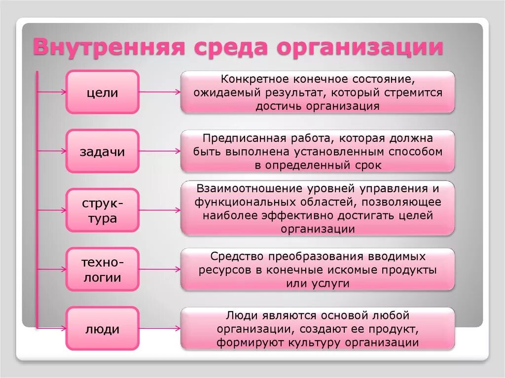 Компоненты внутренней среды организации. Перечислите основные компоненты внутренней среды организации. Внутренняя и внешняя среда организации в менеджменте. Внутренняя среда организации и ее составляющие.