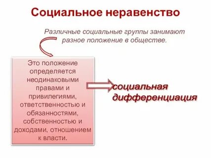 Социальное неравенство урок