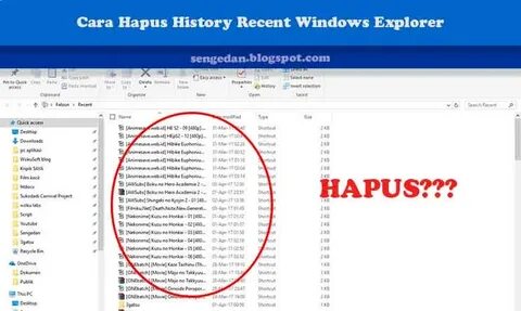 Папка recent в windows что это
