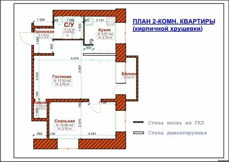 Кирпичная квартира планировка