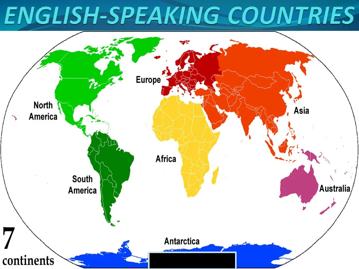 The world smallest country is. Части света земного шара. Карта English speaking Countries. Англоговорящие страны на карте. Карта распространения английского языка.