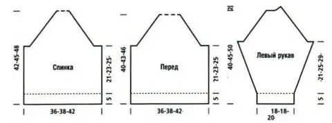 Реглан для свитера ребенку