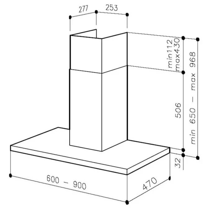Стандартные вытяжка. Вытяжка Elikor Оптима 50 схема. Габариты вытяжки Эликор. Вытяжка Jet Air Gaia IX/A/60 схема. Вытяжка для кухни Эликор 60 опал размер воздуховода.