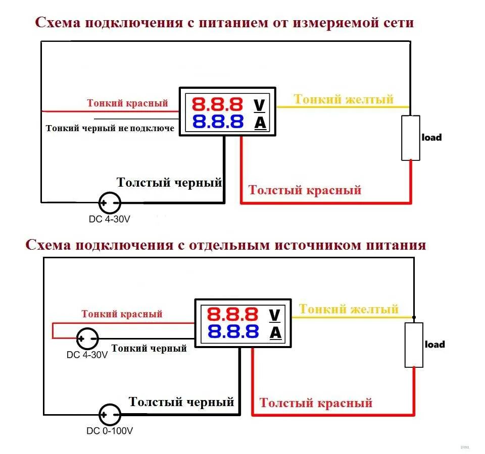 Вольтметр-амперметр цифровой схема подключения. Схема китайского ампервольтметра DSN vc288. Схема китайского вольтамперметра DSN vc288. Китайский вольтметр амперметр схема включения.