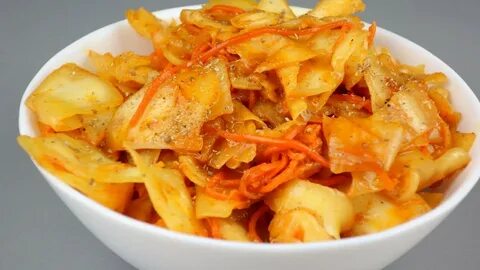 Желтая капуста по корейски