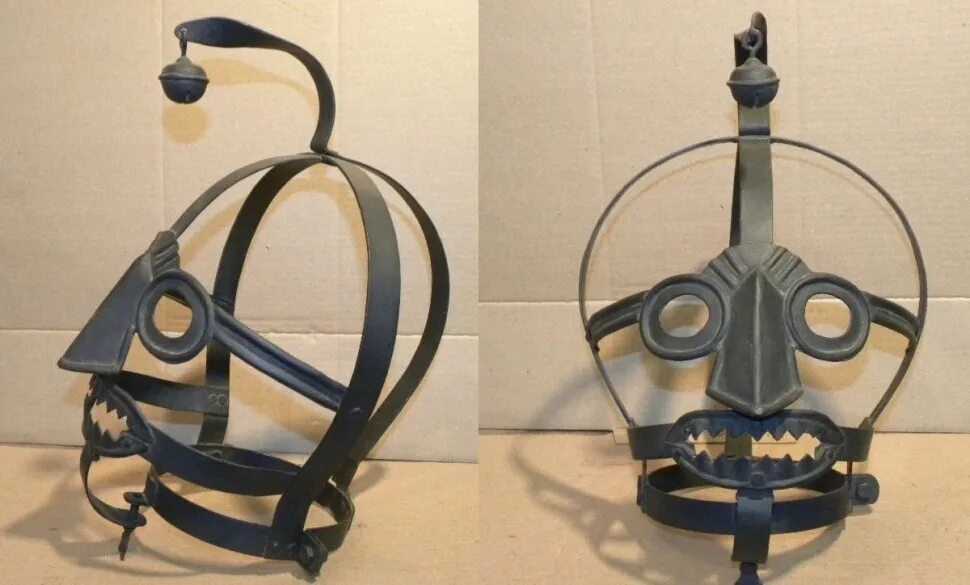 железные маски средневековья. маска для пыток. маска для пыток. маска позора в средневековье. маска для пыток.