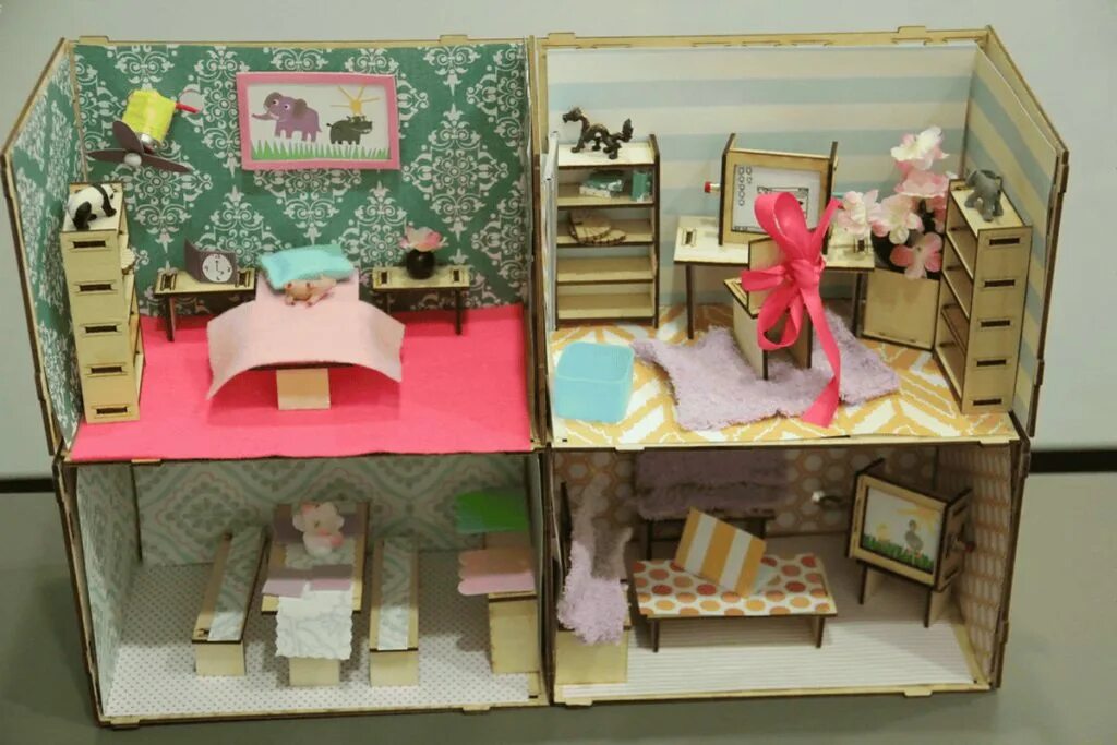 Дом из картона для кукол. Кукольная мебель из картона. Домик для барби. Домик для кукол барби из коробки. Кукольный домик.