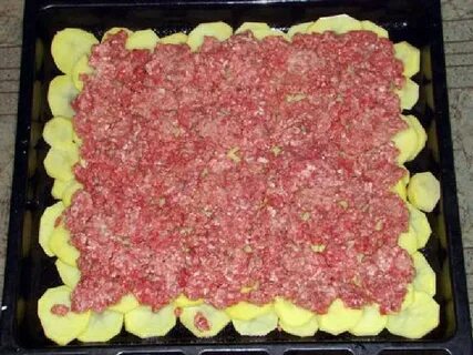 Рецепт картофель с фаршем в духовке слоями