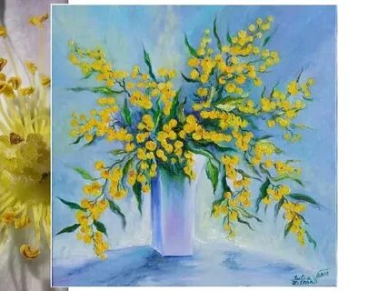Рисуем мимозу