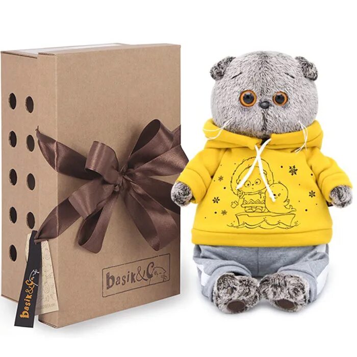 Мягкая игрушка Budi Basa Басик BABY в толстовке 20 см - BB-019 детские игрушки с