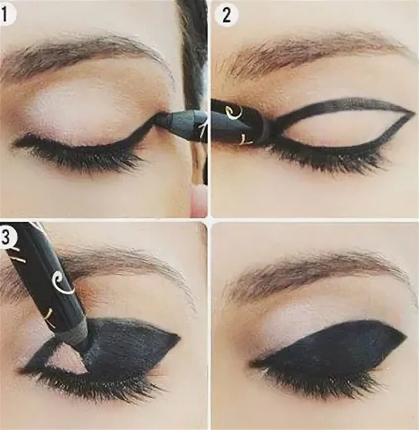 Как ровно накрасить подводкой Twitter Winged liner, Winged liner makeup, Winged eyeliner