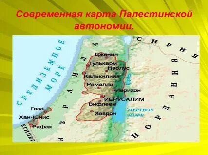 Карта древней палестины