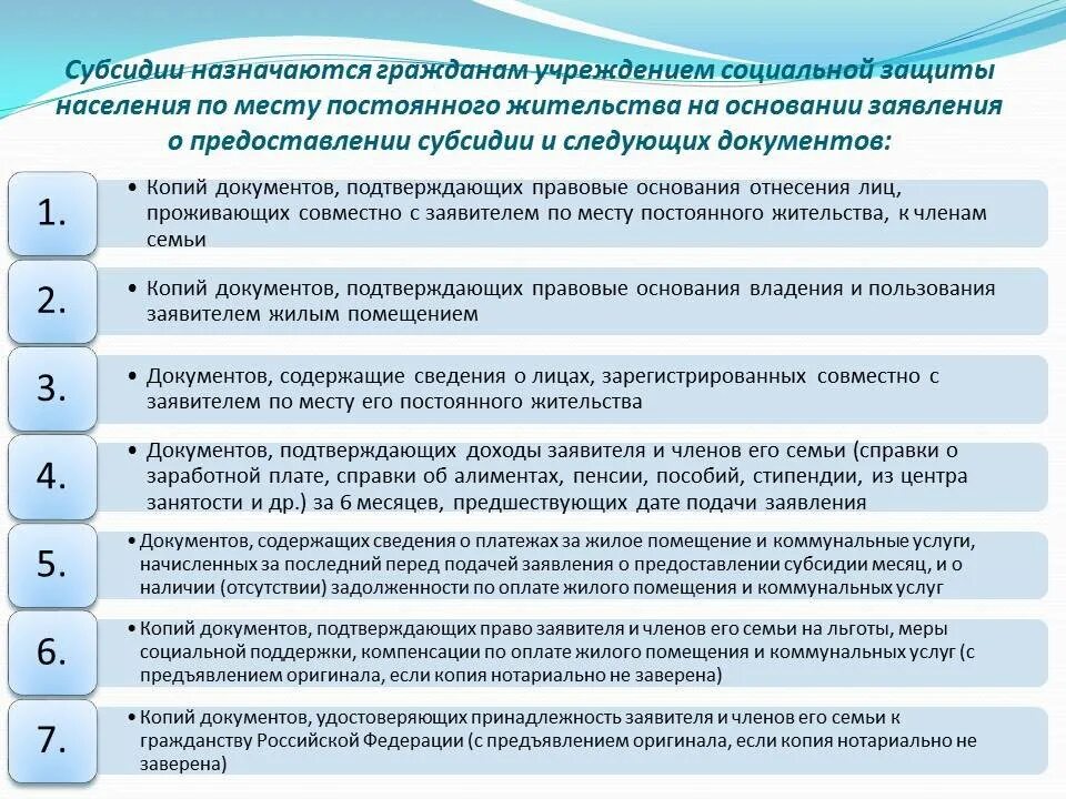 Документы подтверждающие меры социальной поддержки