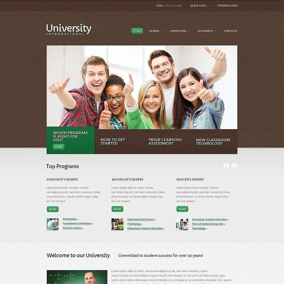 Американский университет для веб дизайна. University site. Educational websites. Education website design. University site.