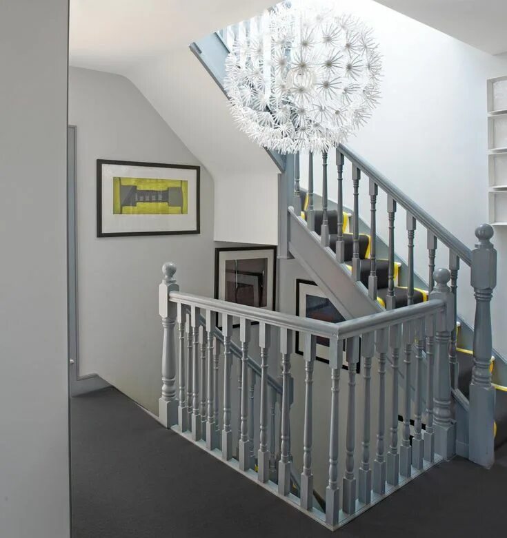 Лестница в сером цвете в интерьере DIY Staircase Makeover House Venne Interiors Home stairs design, Diy staircase