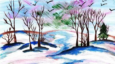 Рисуем весну гуашью 3 класс поэтапно