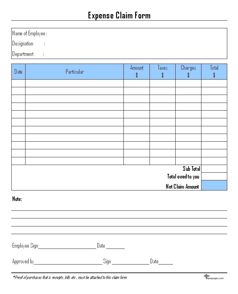 Form format. Claim form. claim form example. expense report. claim report.