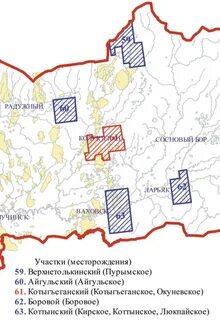 Карта месторождений хмао