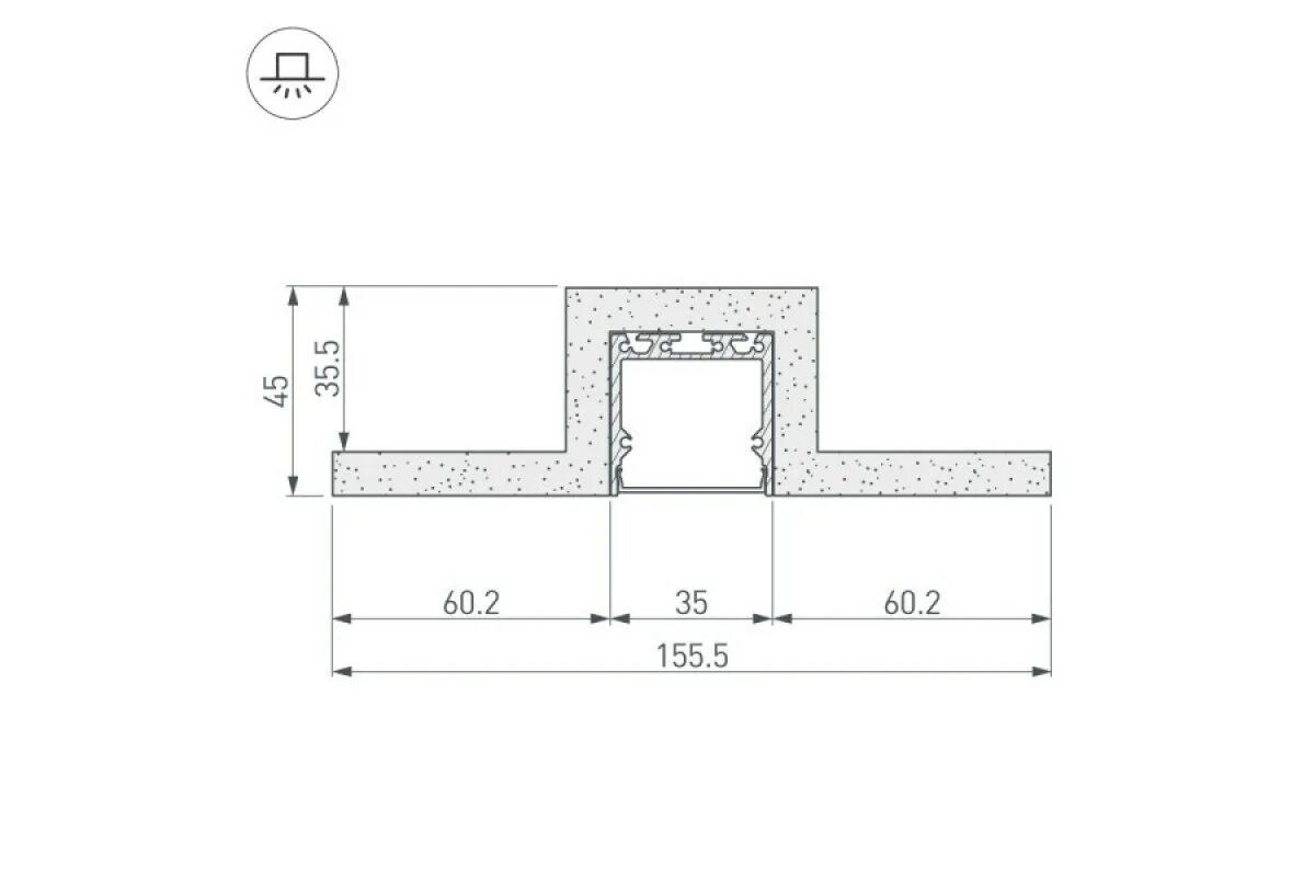 35 лайн. Гипсокартонный модуль ARL-line-Edge-50-2000 (ГКЛ 12.5мм). SL-line-3535. Модуль ARL-Bay-Round-35-2000. Arlight line 35.