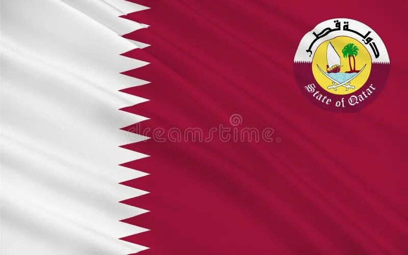 Flag of Qatar stock photo. Image of symbolic, symbol - 131899716