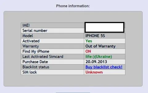 Проверить смартфон по imei